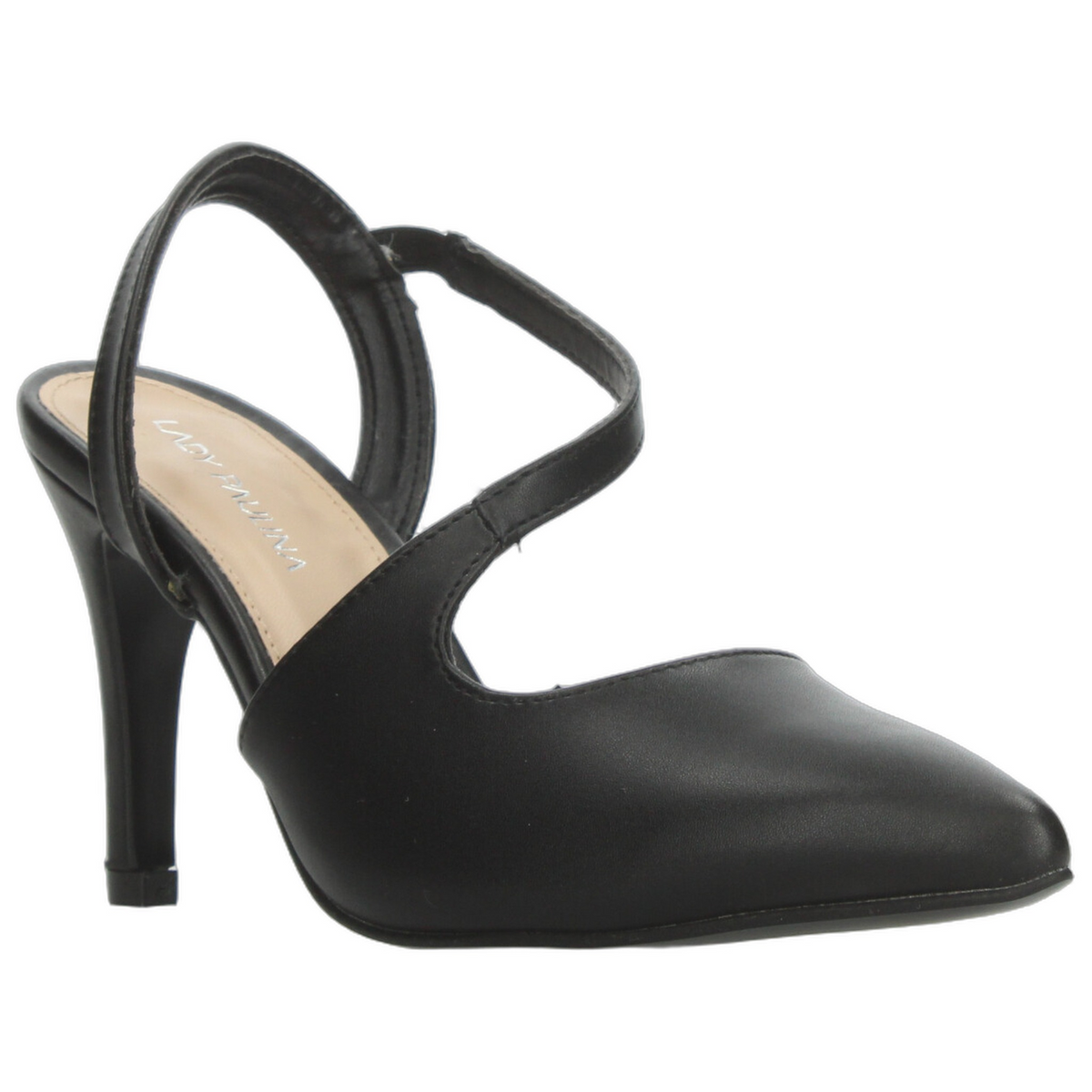 Zapatillas Paulina Dama Negro Formal Tacón Puntiagudo Mujer, foto 2 de 10