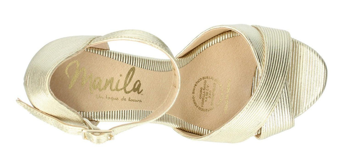 Zapatilla Manila Para Mujer 1600 Dorado [mla301], foto 5 de 6