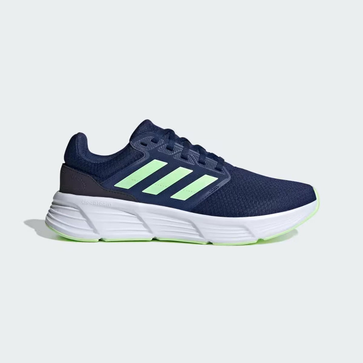 Tenis adidas Para Correr Hombre Galaxy 6 Azul Verde Fosforescente Deportivo Sports Running Cómodo, foto 9 de 10