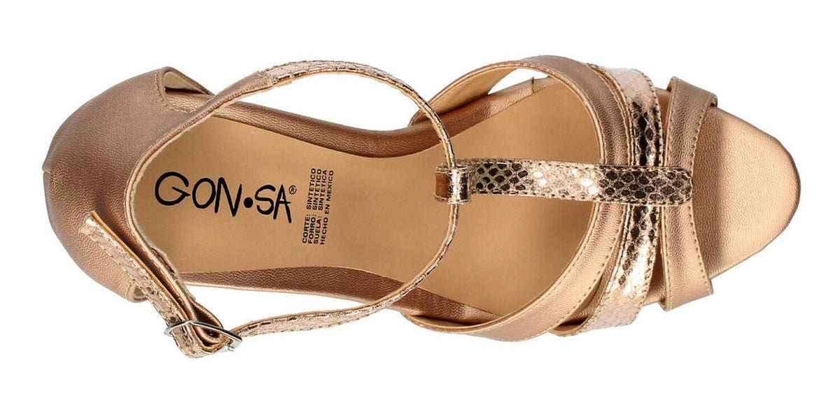 Sandalias De Fiesta Gonsa Para Mujer 10453 Ocre [gns124], foto 5 de 6