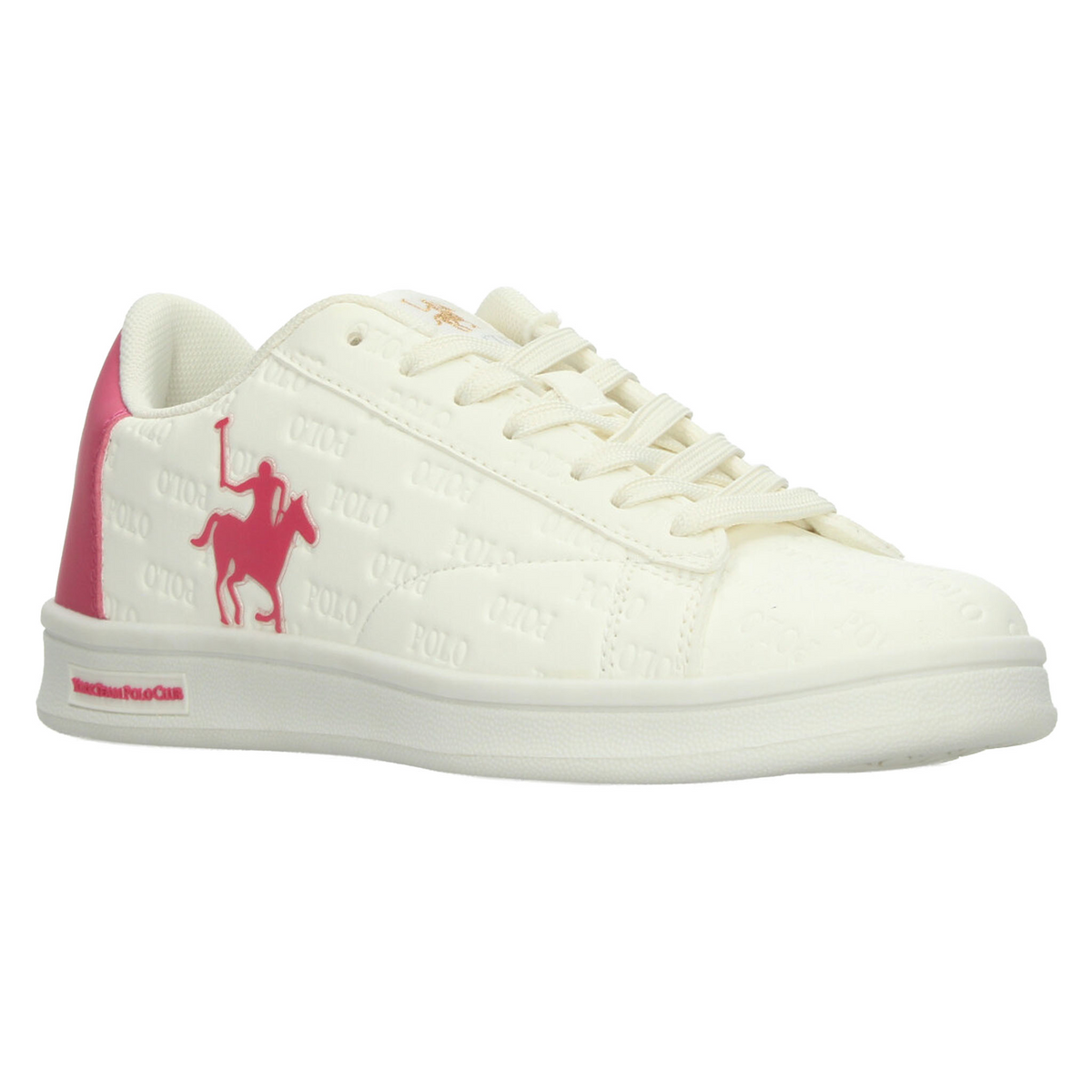 Tenis Polo Dama Off White Rosa Casual Para Mujer, foto 2 de 10