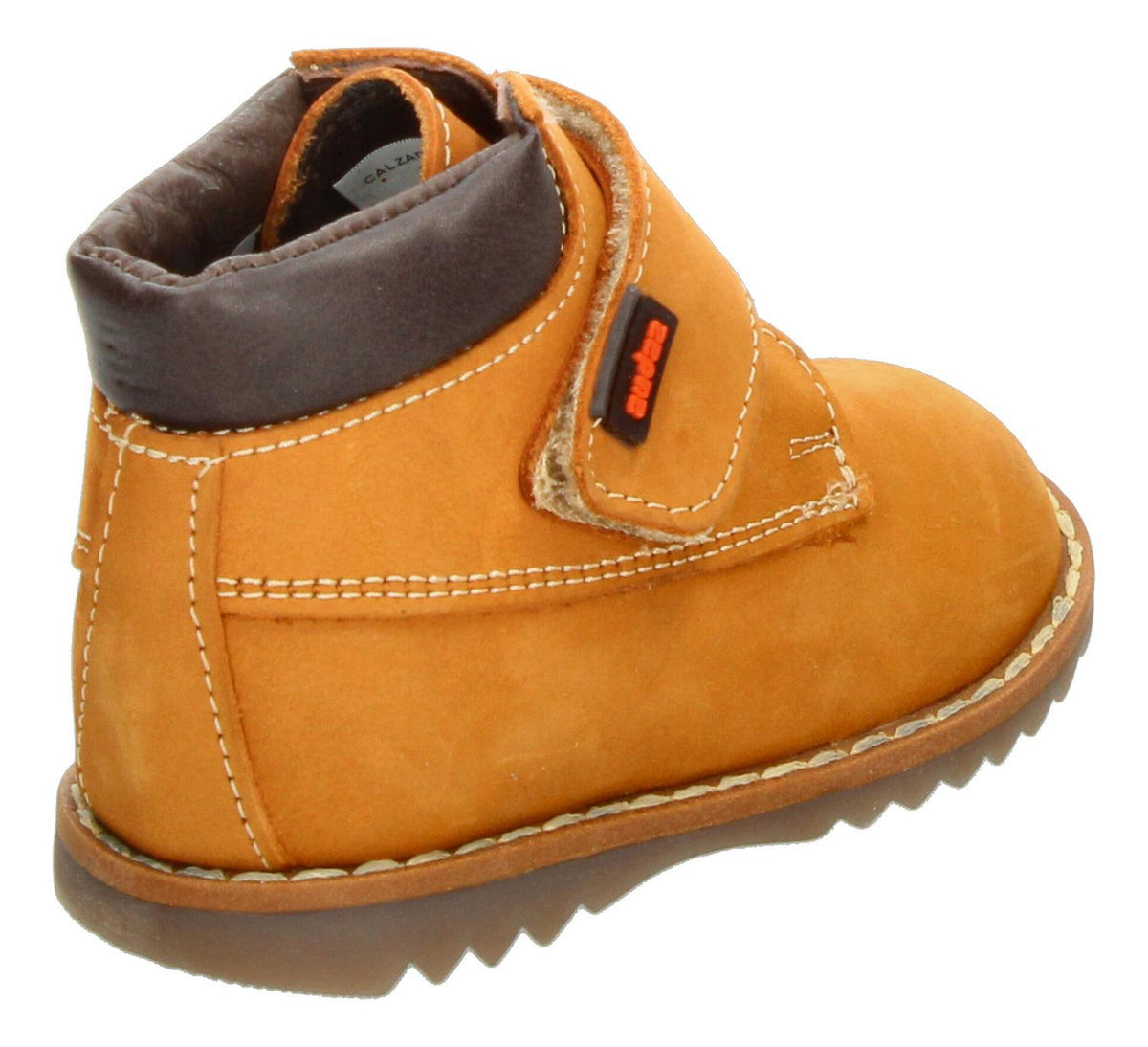 Bota Niño Coqueta Audaz Café Camello Casual Velcro Ajustable, foto 3 de 10