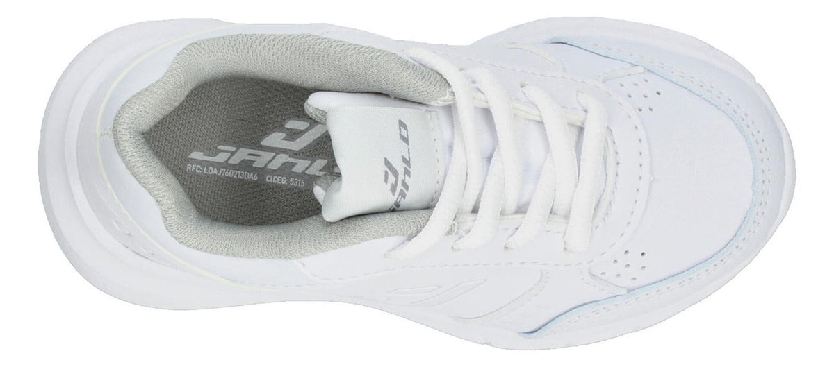 Tenis Escolar Janlo Blanco Con Cintas Para Niño T15-18, foto 8 de 10