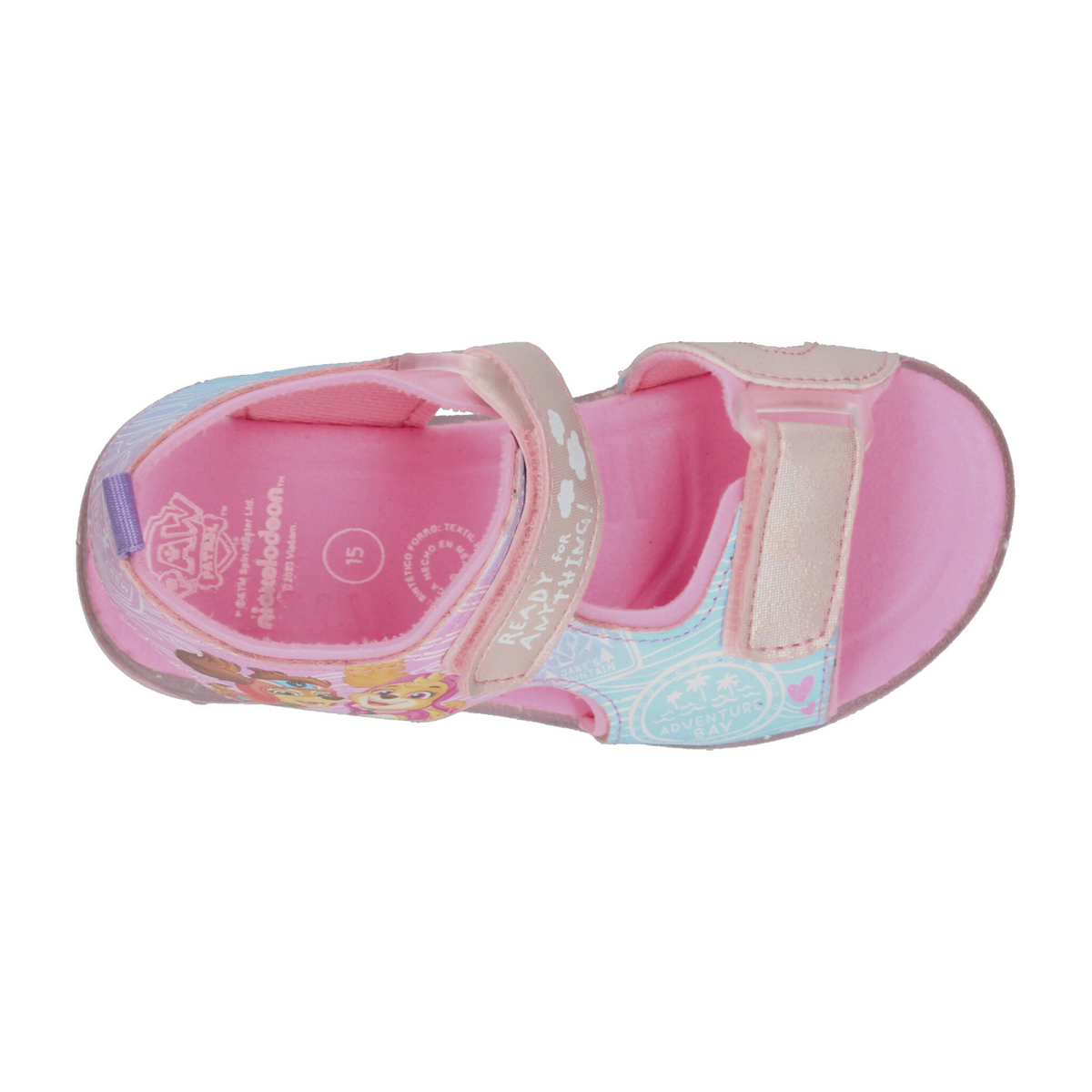 Sandalias Nickelodeon Paw Patrol Niña Rosa Casual Luz Led Infantil T15-18, foto 8 de 10