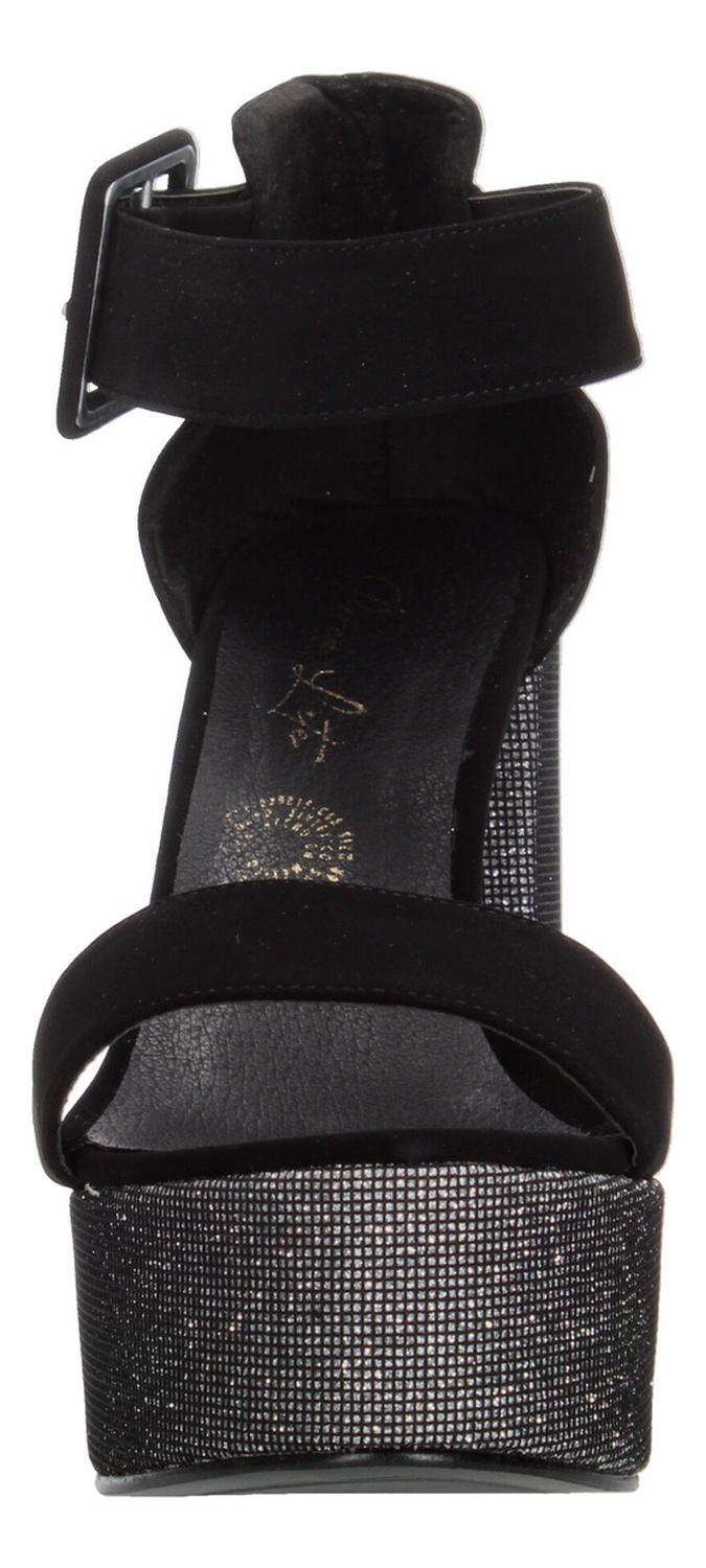 Sandalias De Fiesta Perez Lete Negro Para Mujer [plt351], foto 6 de 9