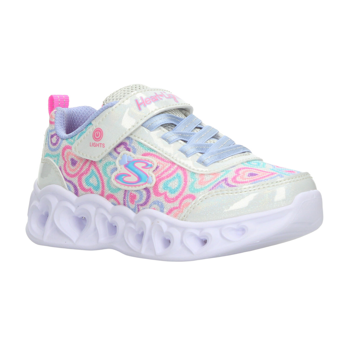 Tenis Skechers Heart Lights Niña Blanco Casual Led Infantil T17-22, foto 2 de 10