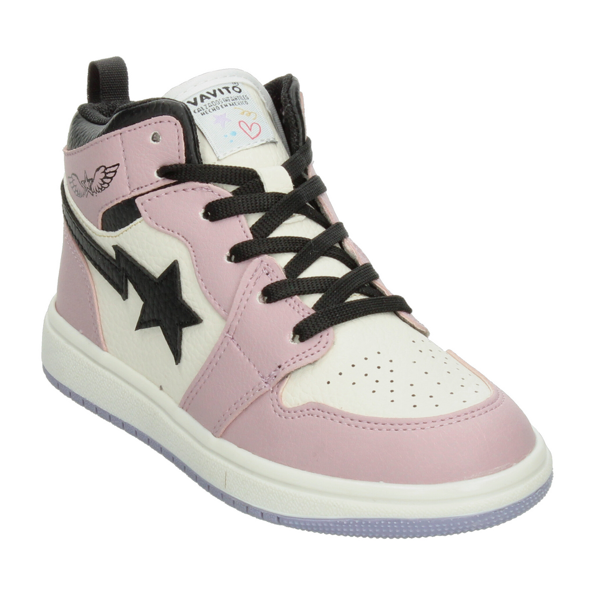 Tenis Vavito Niña Blanco Rosa Casual Dama Jr. T22-27, foto 4 de 10