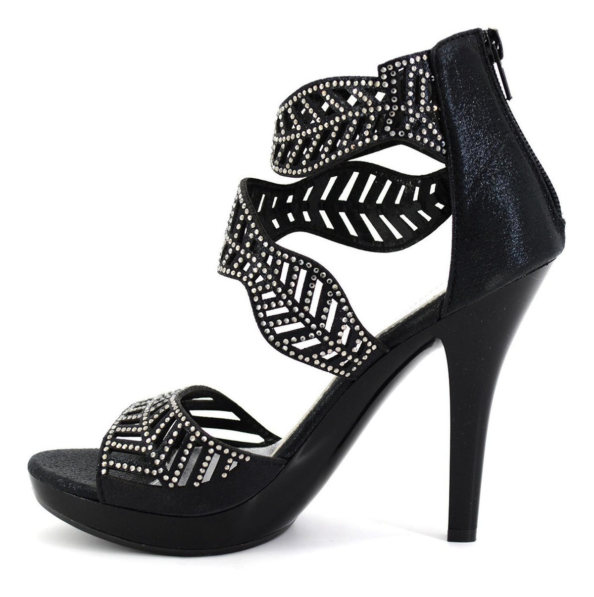 Sandalias De Fiesta Manila Para Mujer B-899 Negro [mla258], foto 2 de 6
