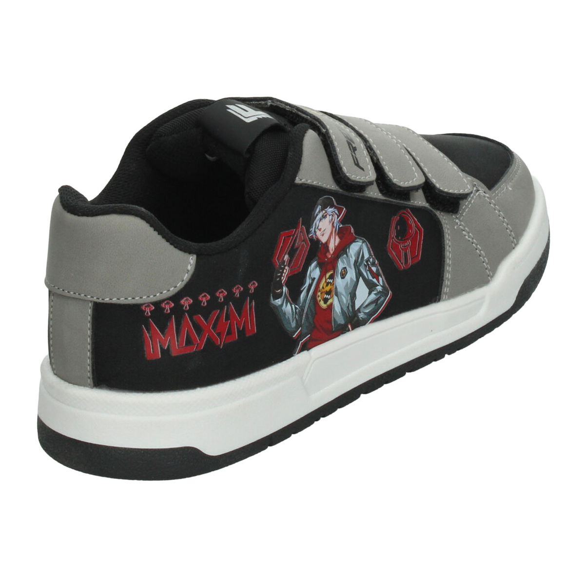 Tenis Freefire Niño Gris Casual Cintas Adhesivas Infantil T18-22, foto 3 de 10