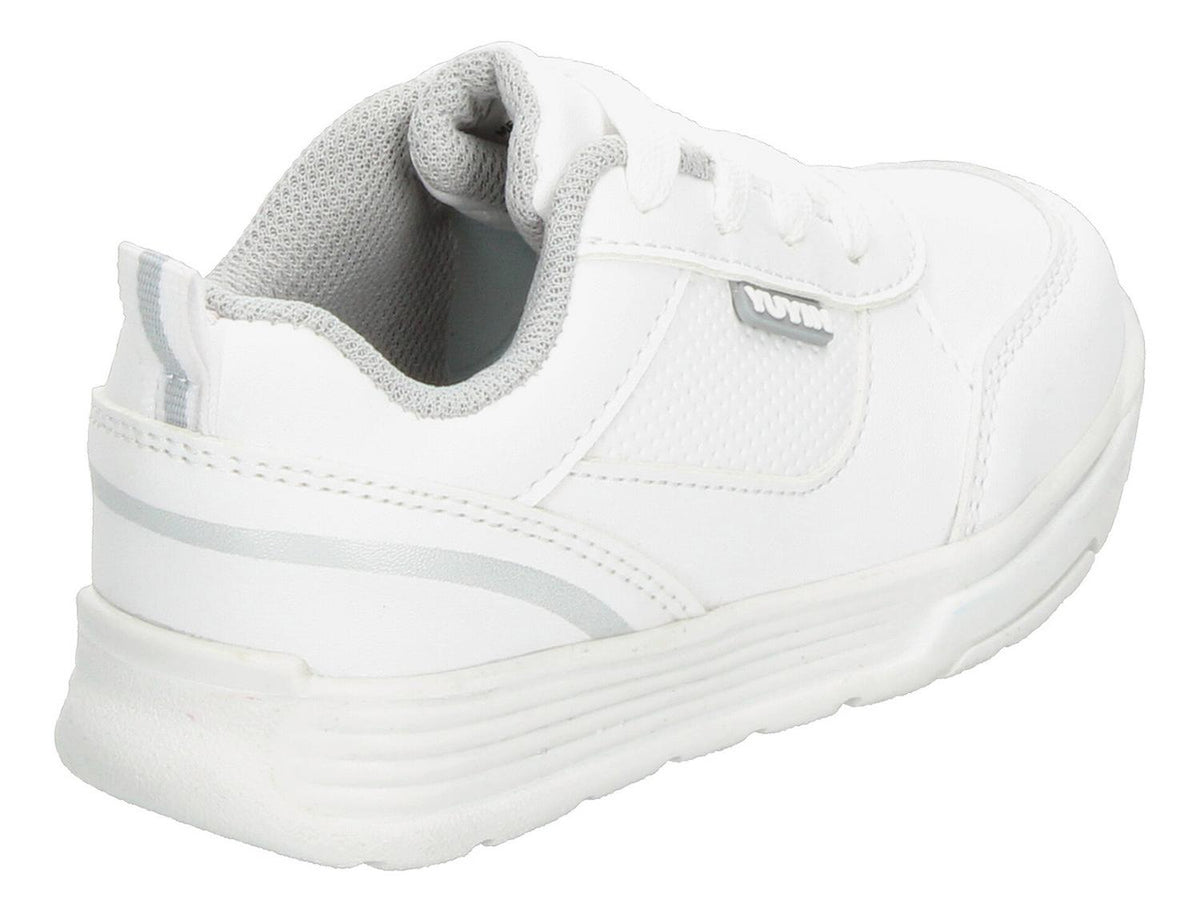 Tenis Escolar Yuyin Blanco Con Cintas Para Niño T15-18, foto 3 de 10