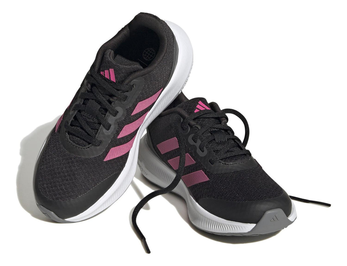 Tenis Para Correr Mujer Jr. Runfalcon 3.0 Negro Rosa Fucsia Original Sports Running Para Niña, foto 2 de 10