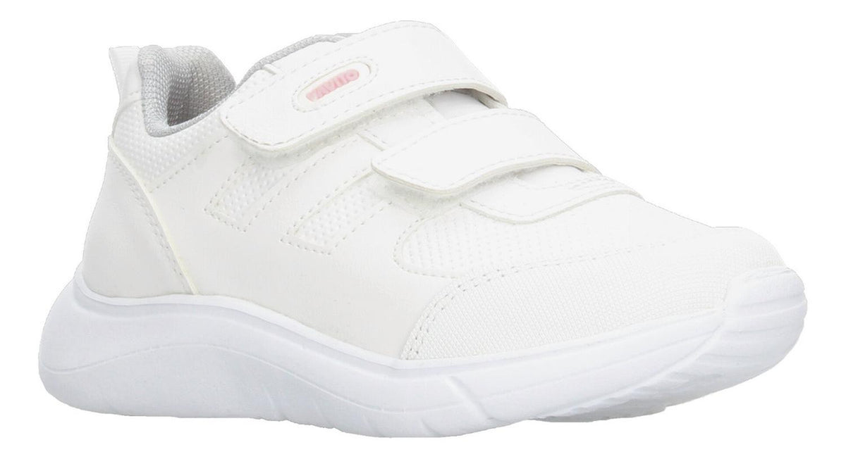 Tenis Escolar Vavito Blanco Doble Velcro Para Niña T18-22, foto 2 de 10