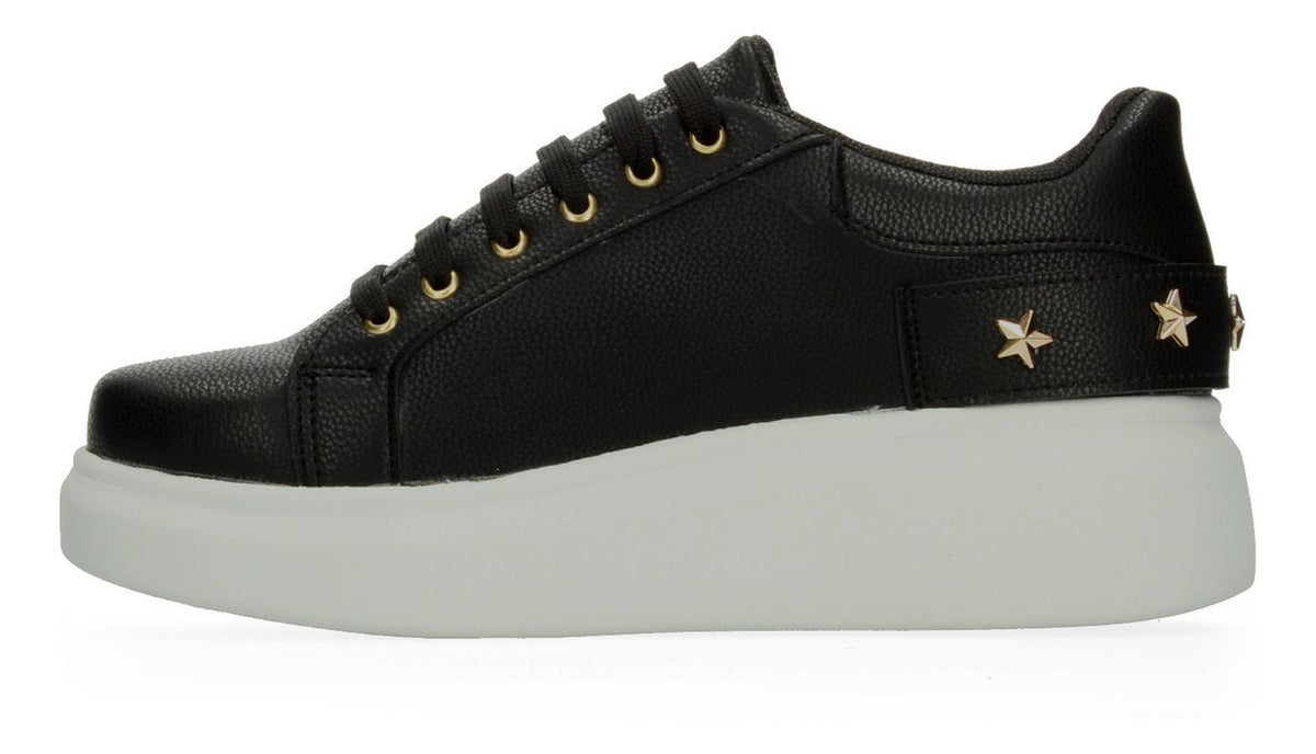 Tenis Plataforma Con Estoperoles Negro Para Mujer [cos15], foto 3 de 9