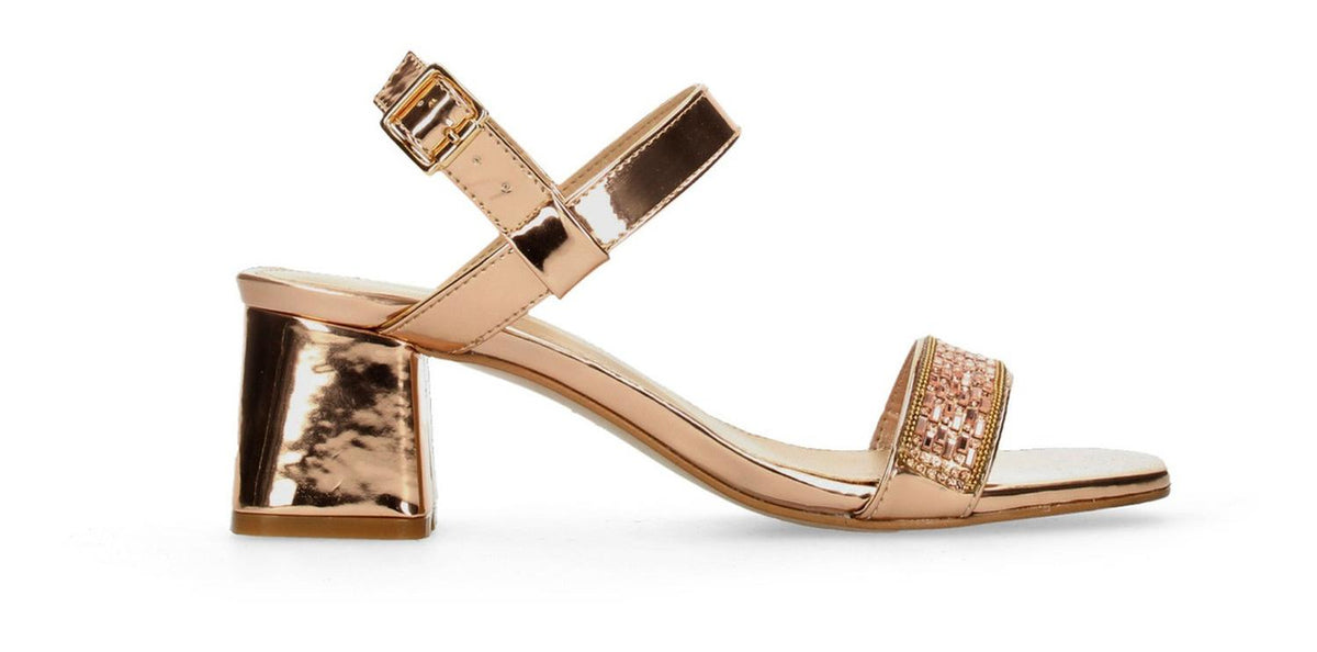 Sandalias De Fiesta Manila Para Mujer 972 Dorado [mla323], foto 2 de 10