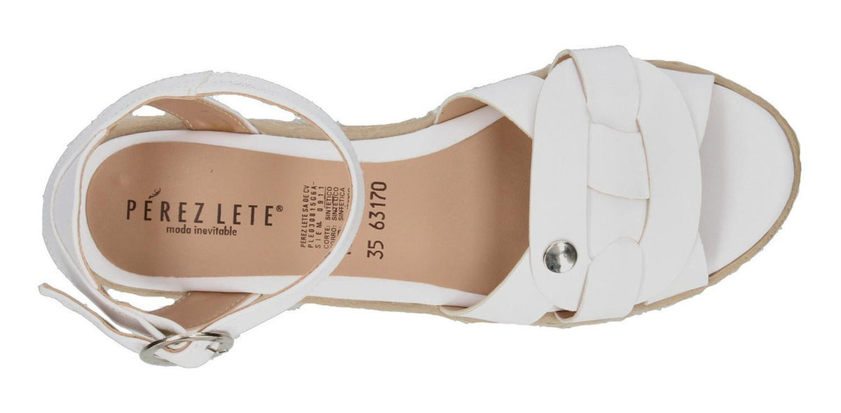 Sandalias Perez Lete Para Mujer 63170 Blanco [plt242], foto 8 de 10