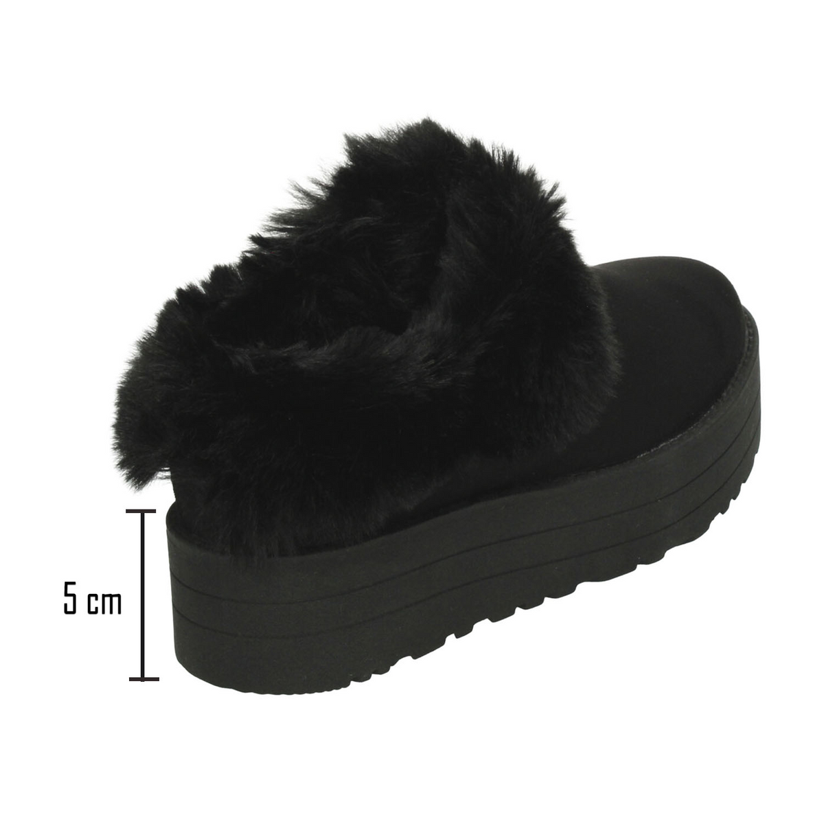 Zueco Rojo Cereza Dama Negro Pantufla Plataforma Casual Mujer, foto 3 de 10