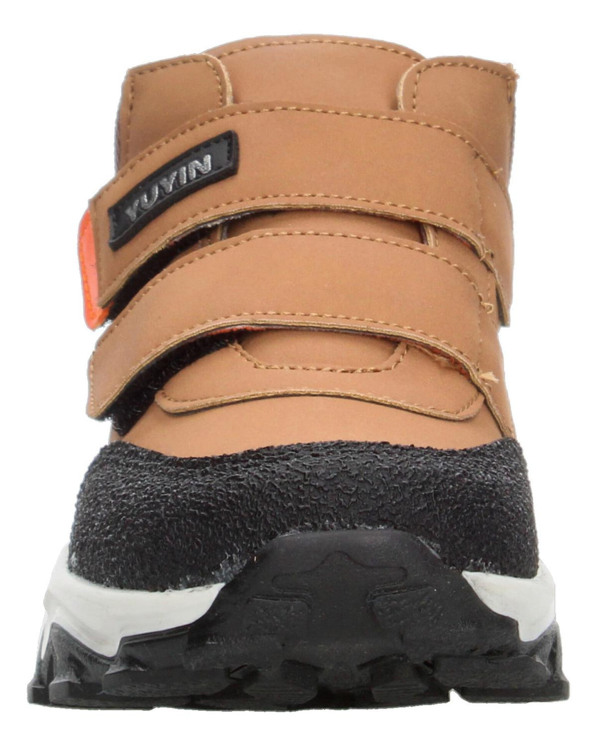 Bota Niño Yuyin Café Camello Cómodo Segura Velcro Ajustable, foto 6 de 10