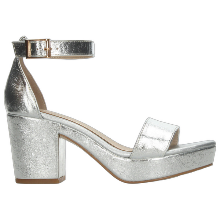 Sandalias Paulie Dama Plateado Fiesta Para Mujer