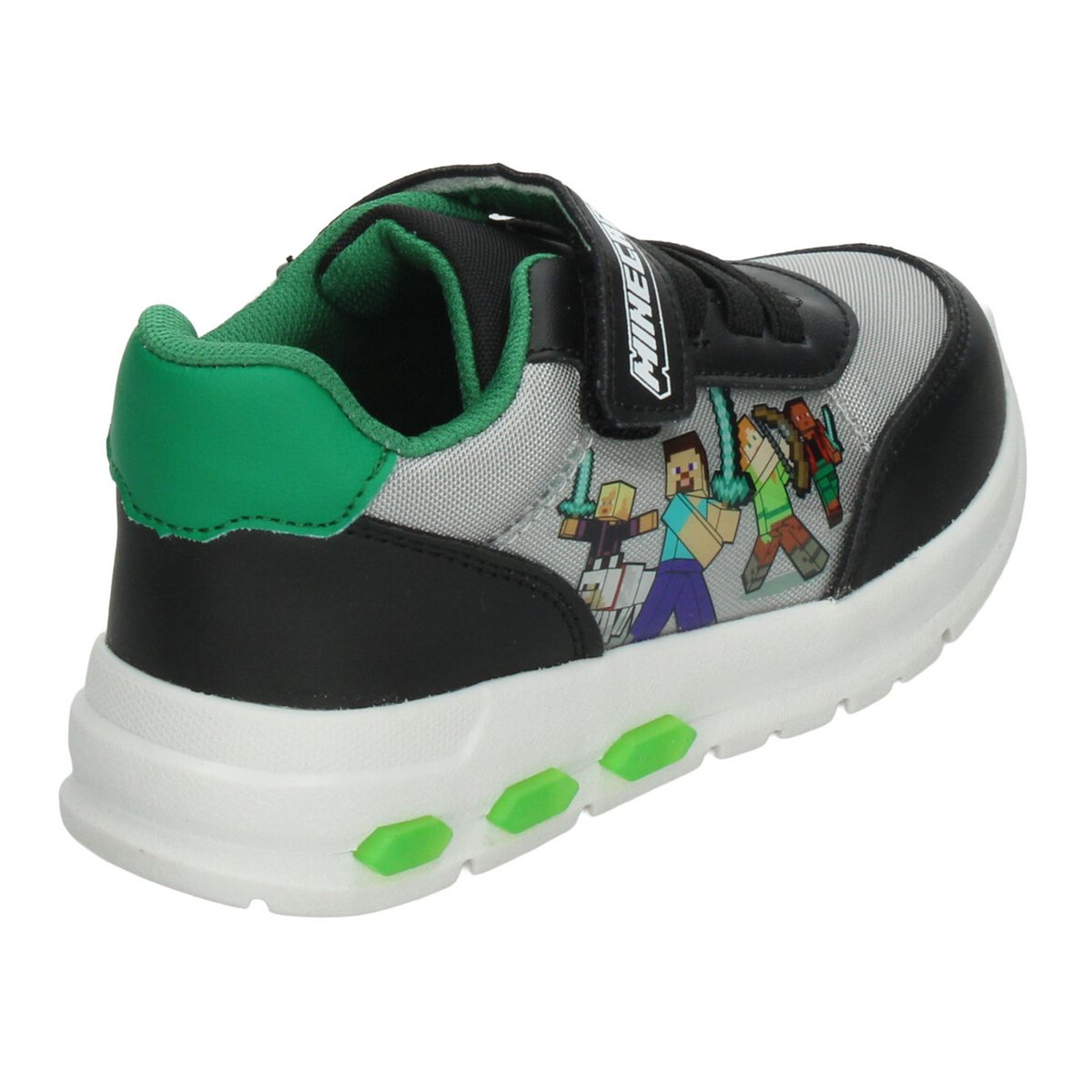 Tenis Minecraft Niño Negro Casual Cintas Adhesivas Infantil T15-18, foto 3 de 10