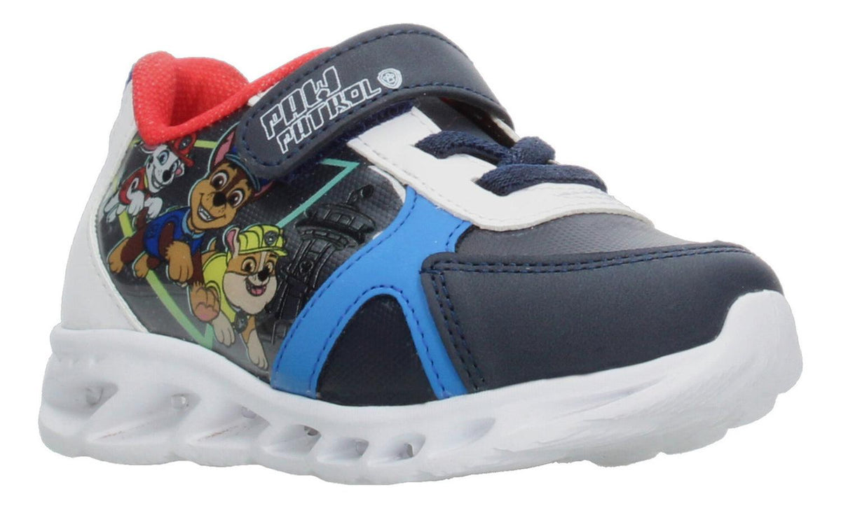 Tenis Niño Toddler Paw Patrol Azul Marino Casual Suela Luces Led Ligero Velcro Ajustable, foto 2 de 10