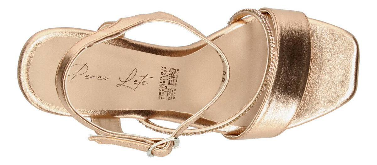Sandalias De Fiesta Perez Lete Rose Gold Para Mujer [plt348], foto 8 de 9