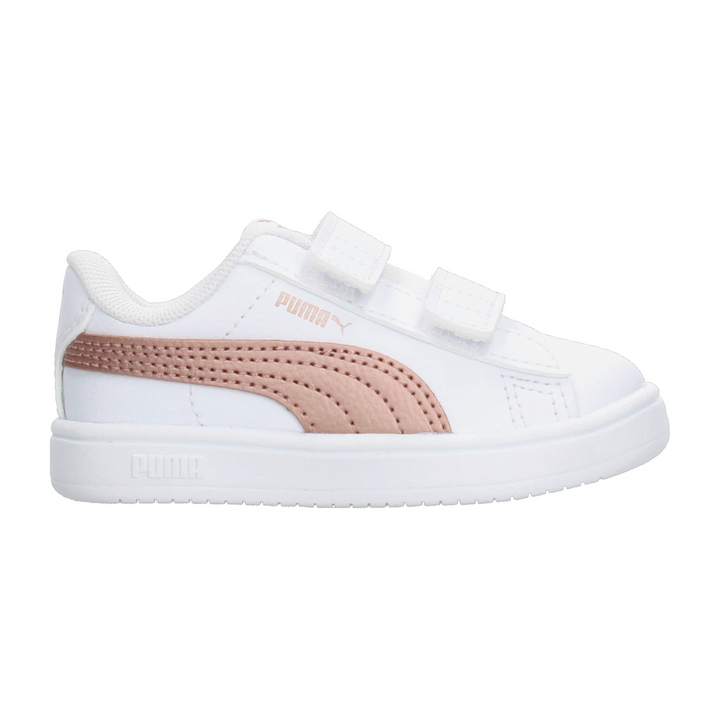 Tenis Puma Rickie Classic Niña Blanco Casual Escolar Deportivo Cinta Adhesiva Cómodo Infantil T11-16