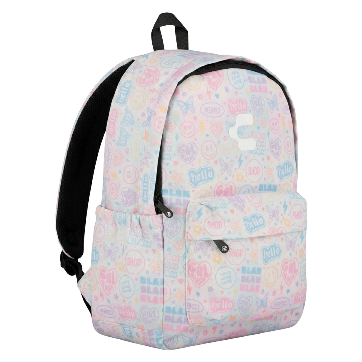 Mochila Charly Pastel Pop Niña Blanco Escolar Lonchera Infantil, foto 10 de 10