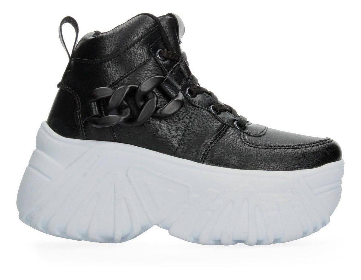 Tenis Bota Con Plataforma Negro Para Mujer [mad24], foto 3 de 11