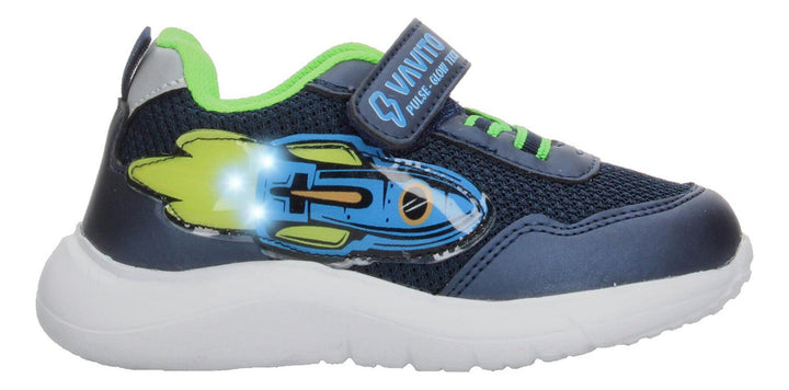 Tenis Niño Toddler Vavito Rocket Azul Marino Casual Cómodo Deportivo Sports Cintas Velcro Ajustable