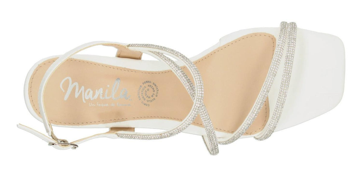 Sandalias De Fiesta Manila Blanco Para Mujer [mla383], foto 8 de 10