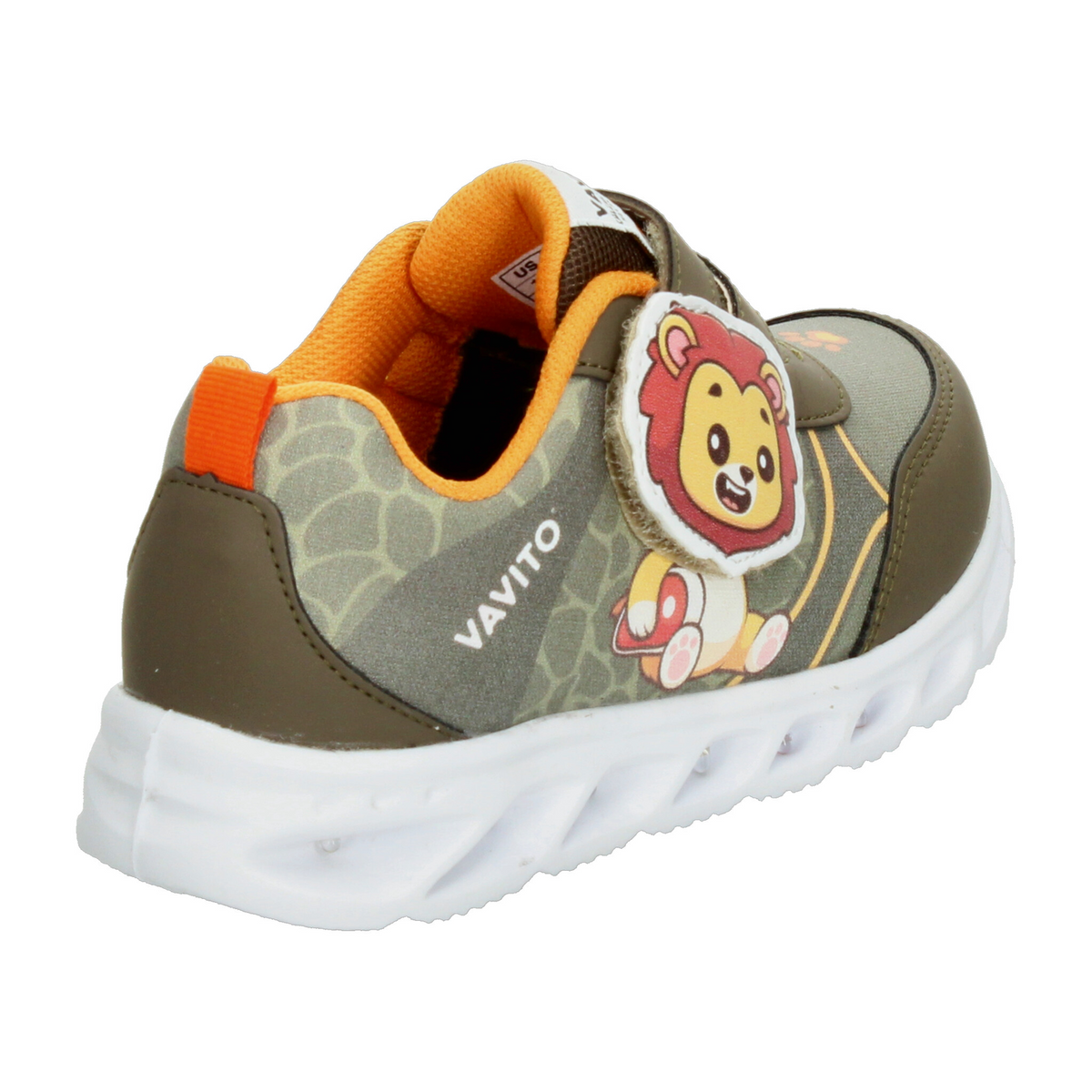 Tenis Vavito Niño Verde León Luz Led Casual Infantil T15-18, foto 3 de 10