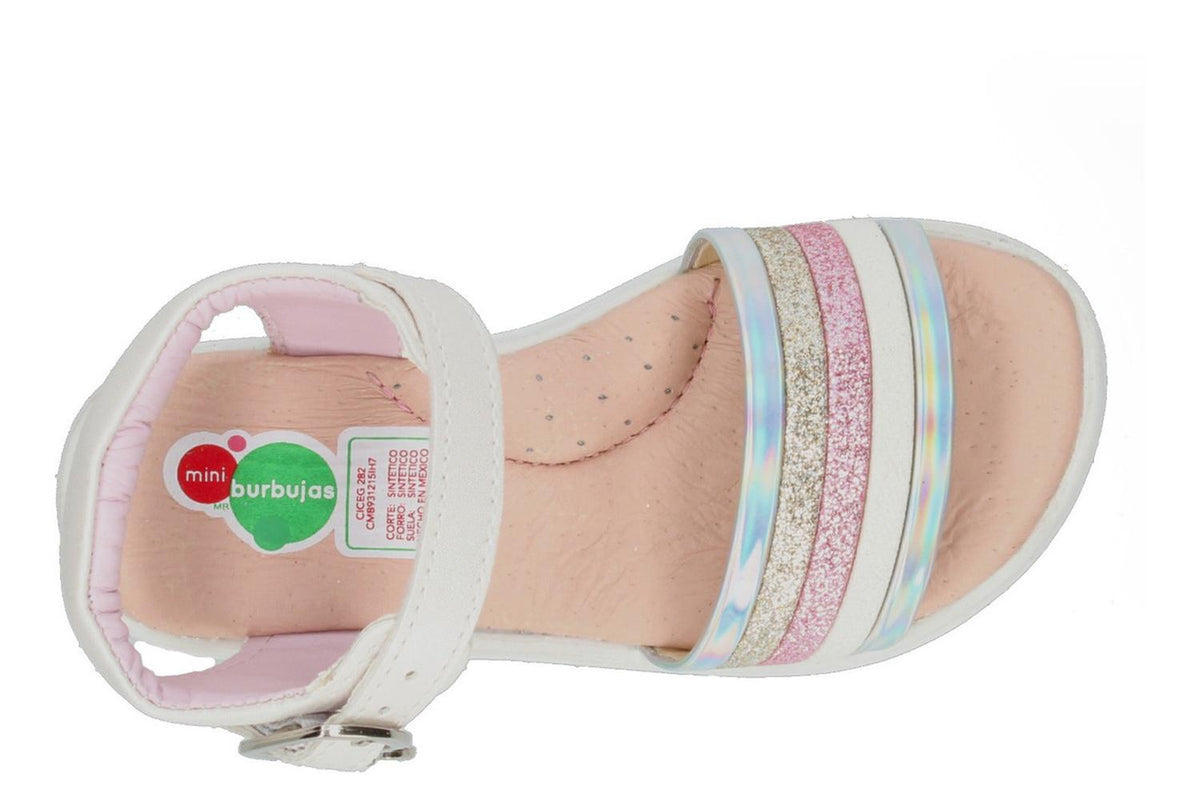 Sandalias Mini Burbujas Para Niña 14-527-s68 Blanco [mnb229], foto 8 de 10