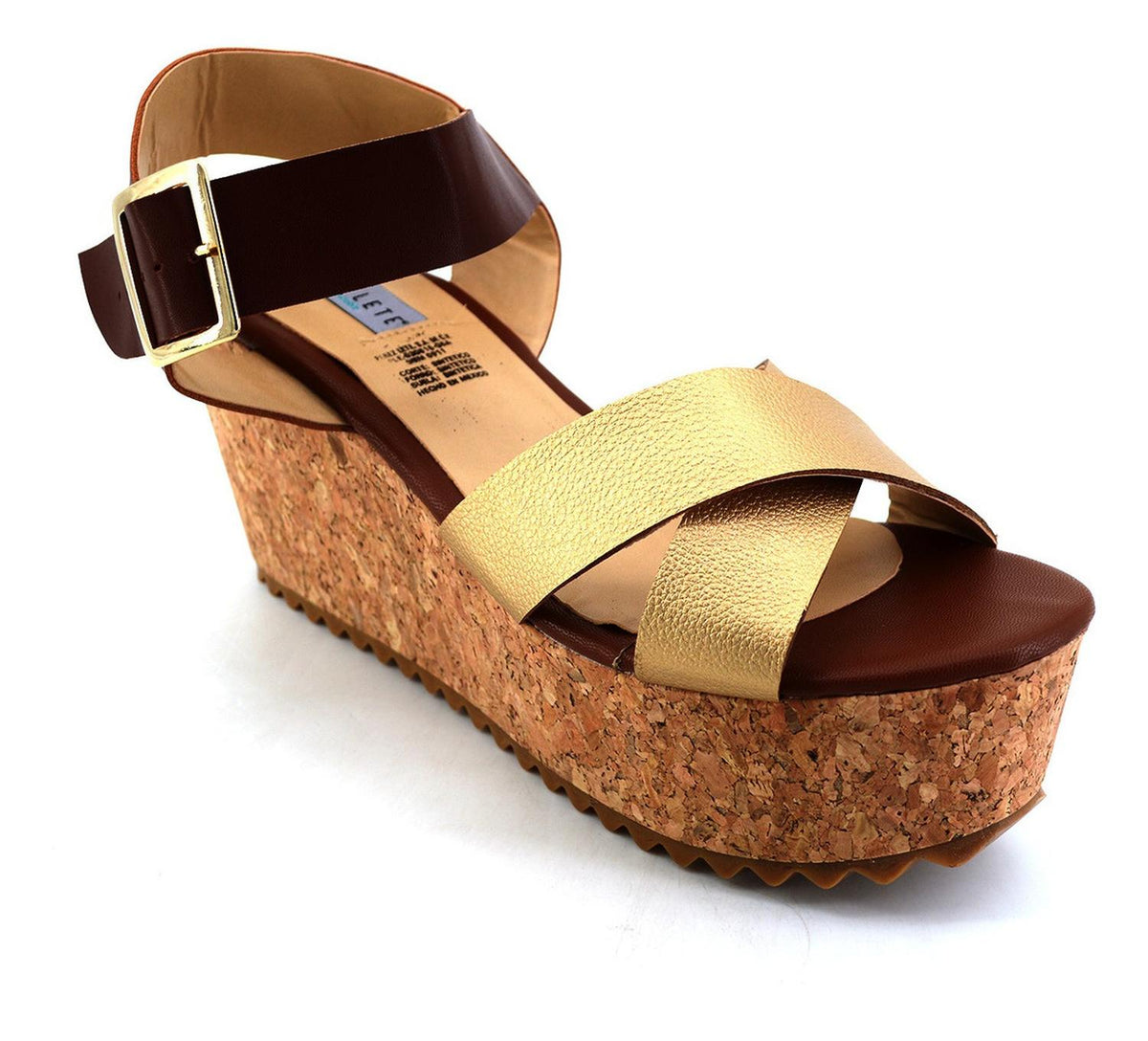 Sandalia Perez Lete Para Mujer 33124 Dorado [plt161], foto 3 de 6