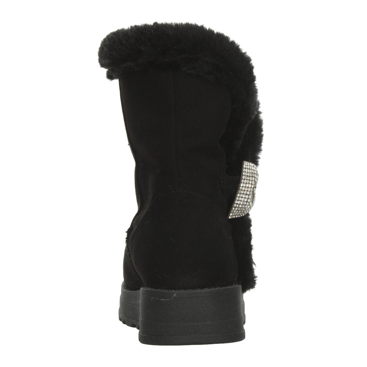 Bota Rojo Cereza Niña Negro Casual Invierno Peluche Infantil T18-22, foto 7 de 10