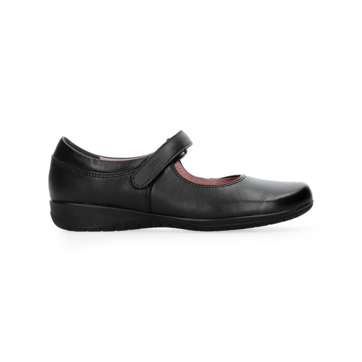 Zapato Flexi Niña Negro Escolar Cinta Adhesiva Cómodo Infantil T21-27