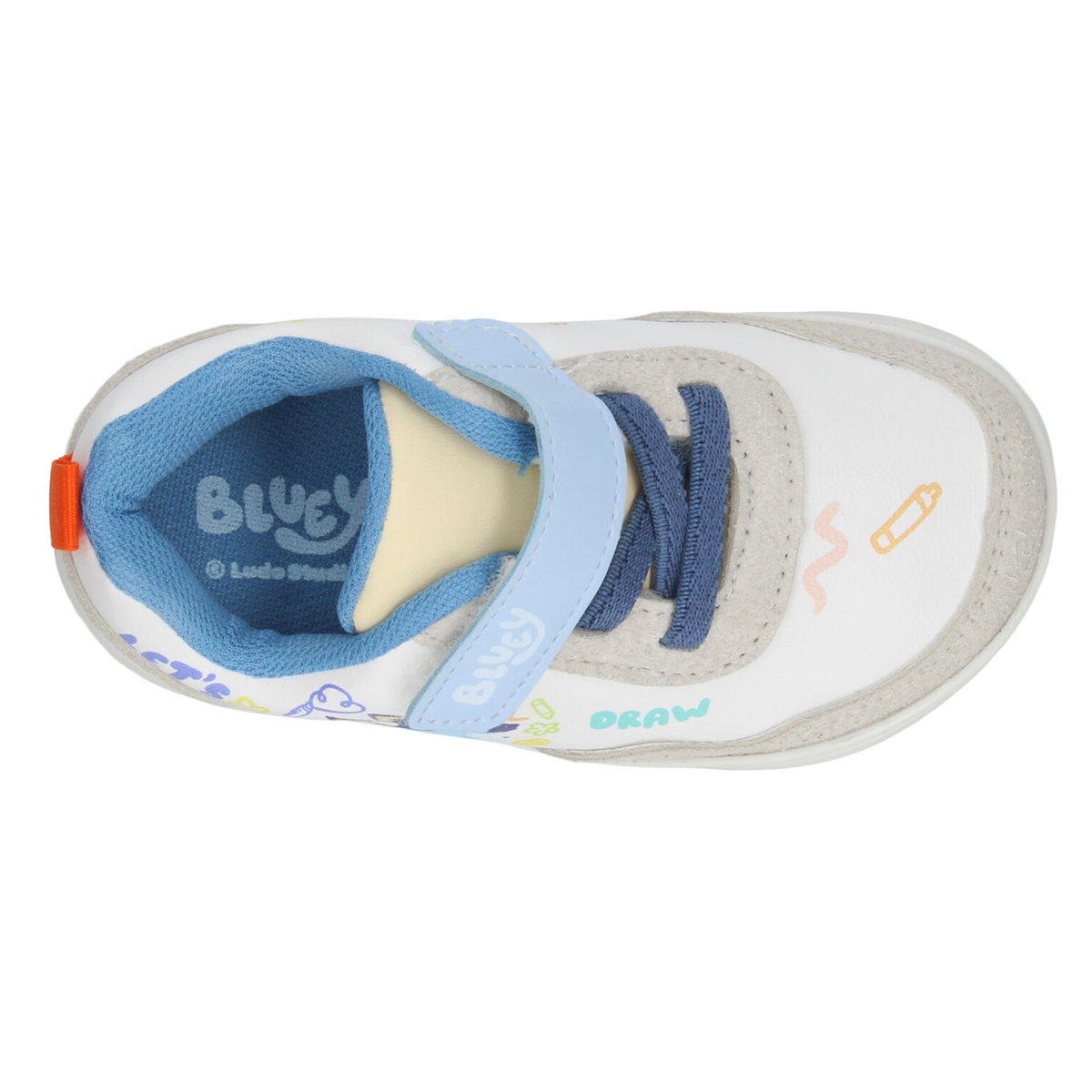 Tenis Bluey Niño Blanco Casual Adhesivo Infantil T15-18, foto 8 de 10