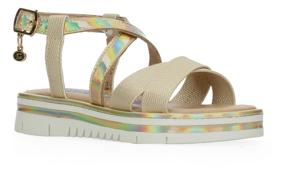 Sandalias Coqueta Para Niña 112403-s Dorado [cta921], foto 1 de 10