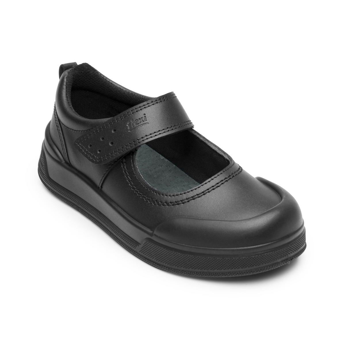 Zapato Flexi Niña Negro Escolar Cinta Adhesiva Cómodo Infantil T17-22, foto 2 de 10