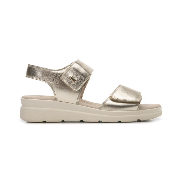 Sandalias Flexi Dama Dorado Casual Para Mujer