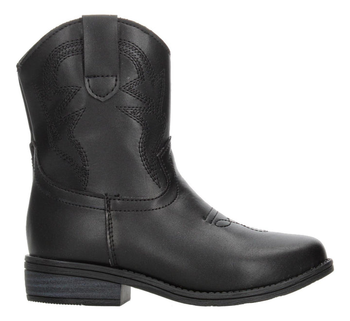 Bota Vaquera Niña Tropicana Negro Cierre Zipper Texana