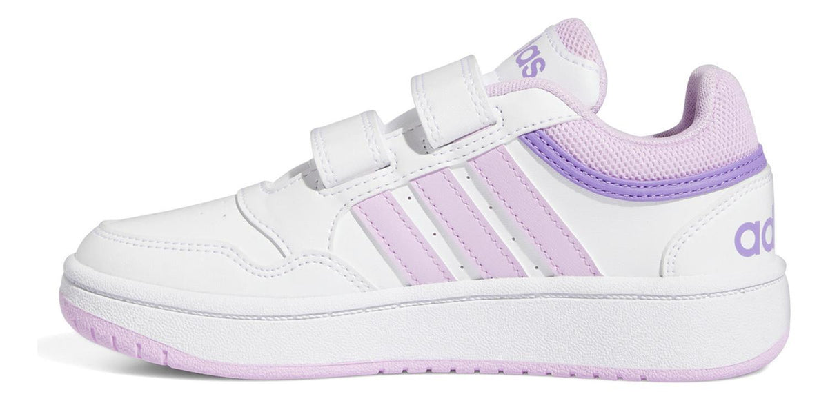 Tenis Blanco Niña adidas Hoops 3.0 Rosa Originales Casuales Sneakers Ligeros Cómodos Sin Cintas, foto 4 de 10