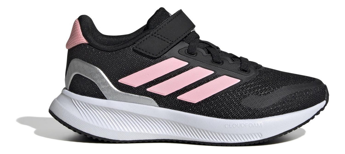 Tenis adidas Niña Correr Runfalcon 5 Negro Rosa Sport Original Cómodo Cintas Velcro Ajustables, foto 1 de 10