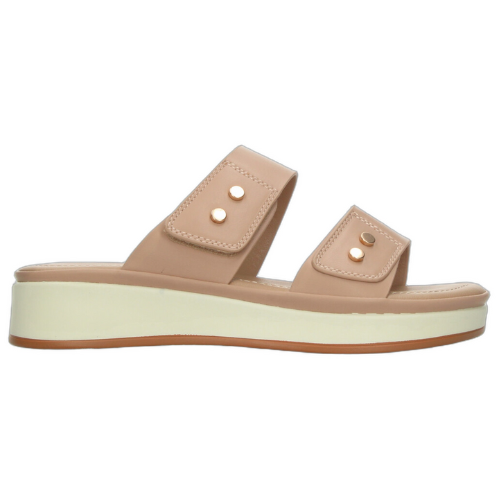 Sandalias Hispana Dama Beige Casual Para Mujer