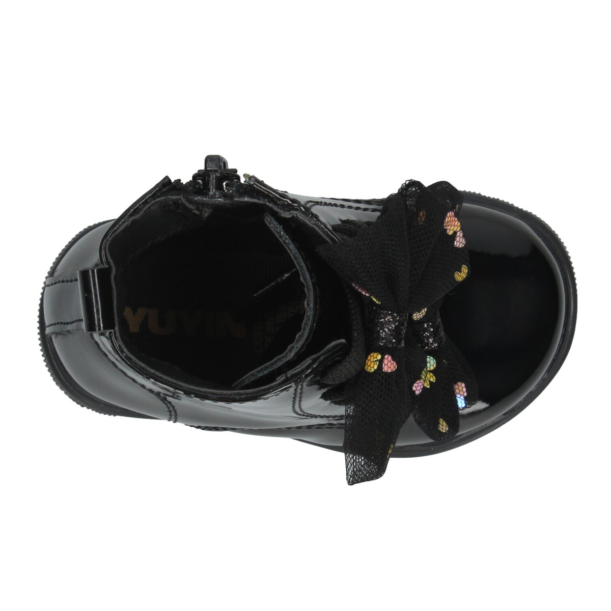 Bota Yuyin Niña Negro Casual Moños Infantil T12-15, foto 8 de 10
