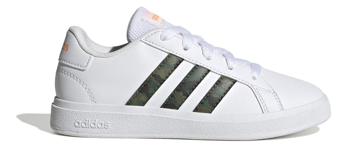 Tenis adidas Grand Court 2.0 Blanco Con Cordones Para Niño, foto 1 de 7