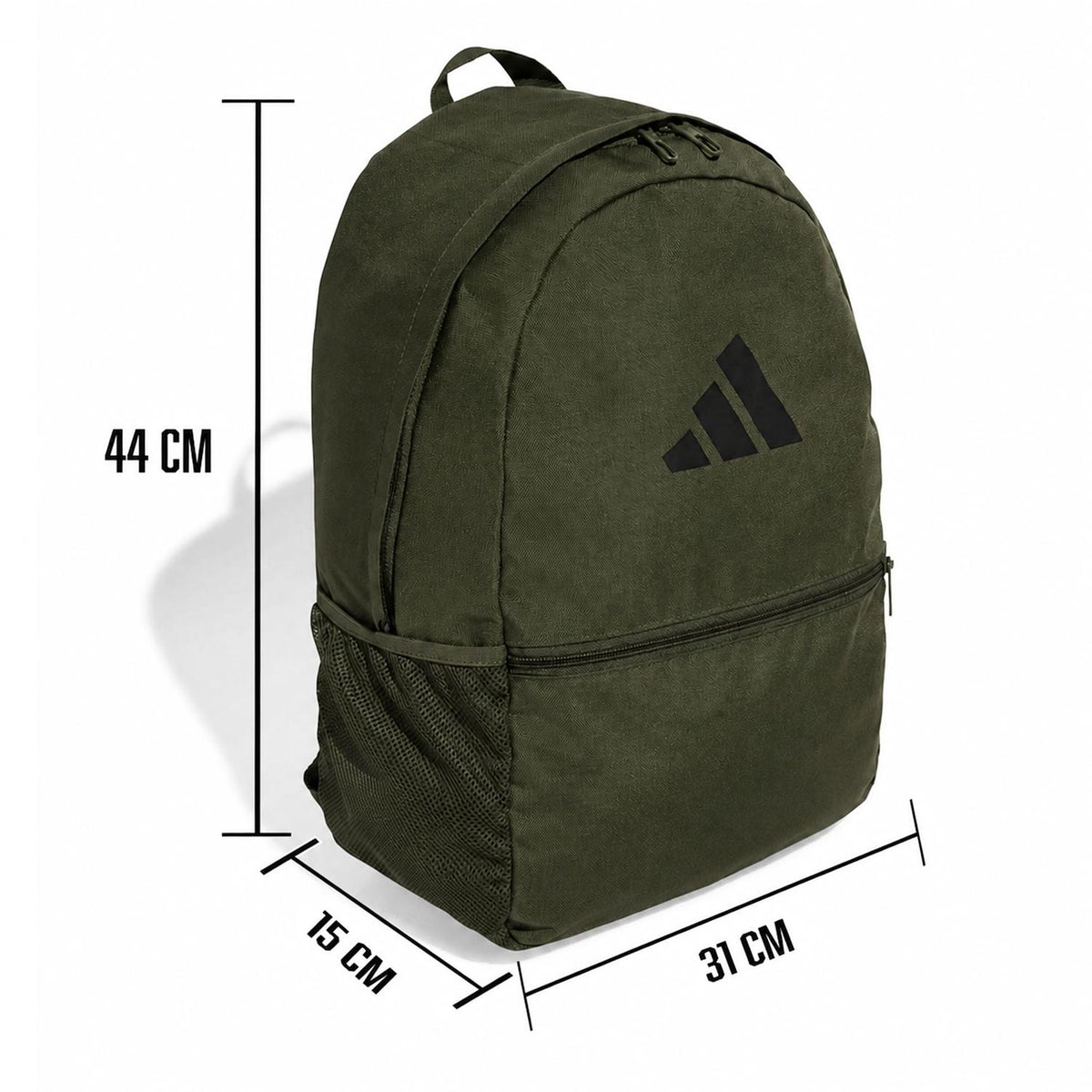 Mochila Adidas Classic 23 Olivo Escolar Con Lapicera Unisex 23L, foto 6 de 10