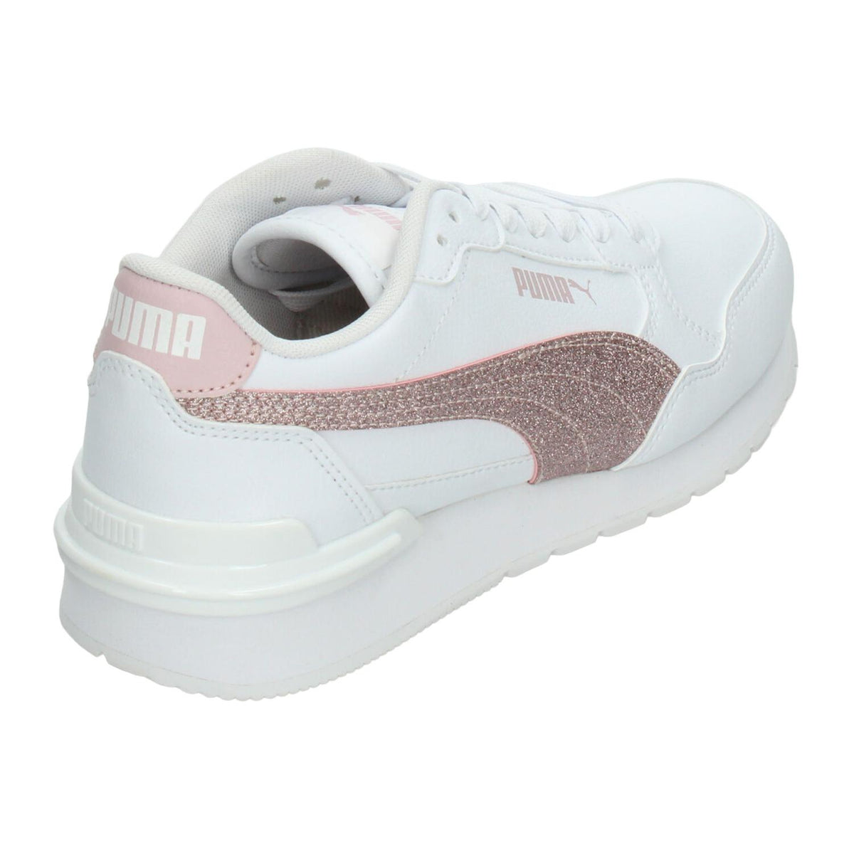 Tenis Puma Runner V4 Niña Blanco Casual Juvenil T22-27, foto 3 de 10