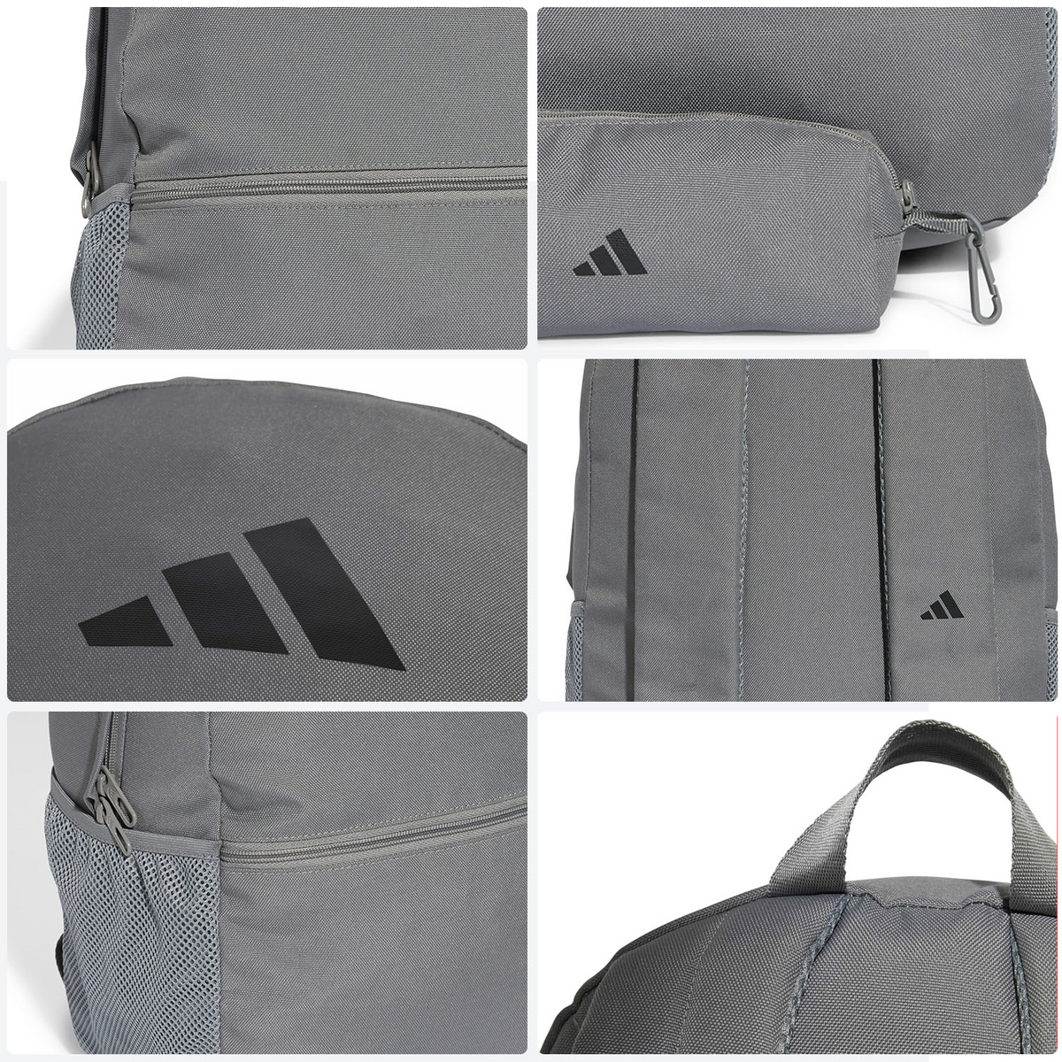 Mochila Adidas Classic 23 Gris Escolar Con Lapicera Unisex 23L, foto 6 de 10