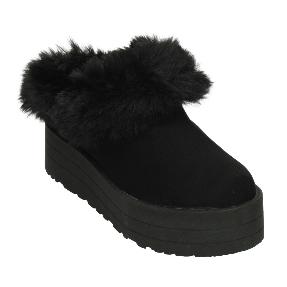 Zueco Rojo Cereza Dama Negro Pantufla Plataforma Casual Mujer, foto 4 de 10