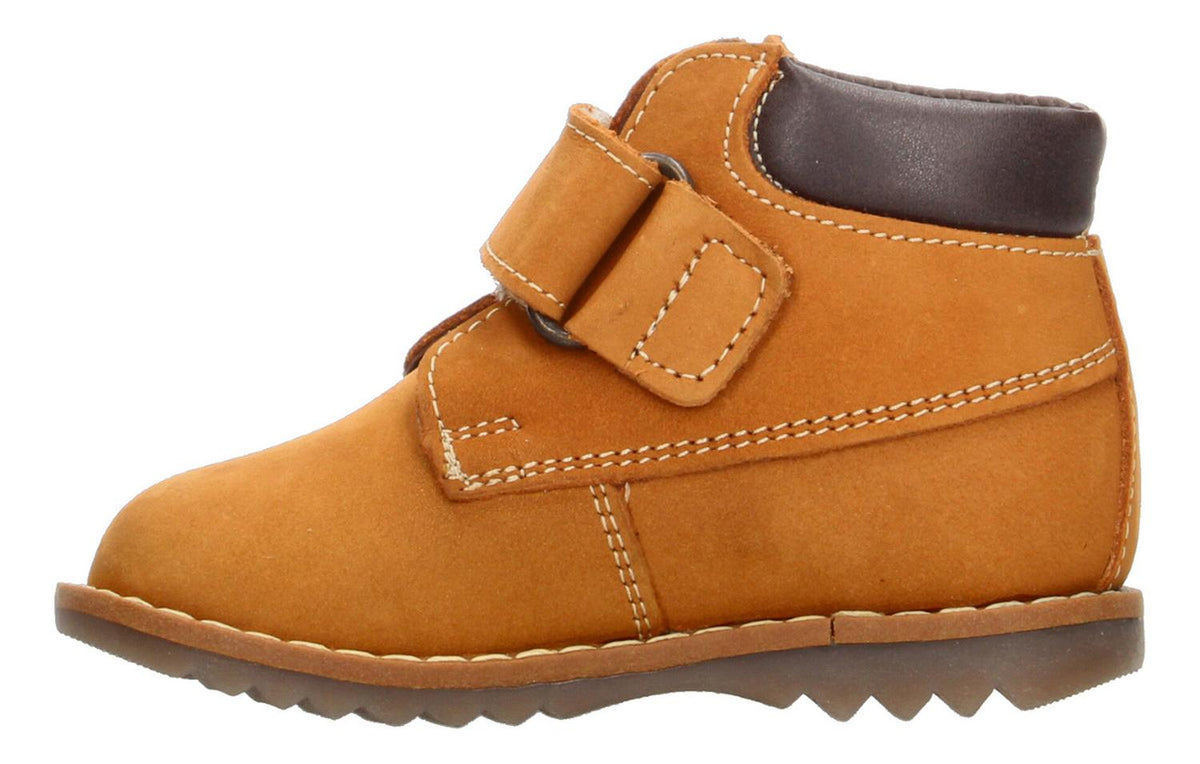 Bota Niño Coqueta Audaz Café Camello Casual Velcro Ajustable, foto 5 de 10